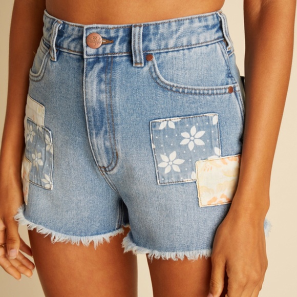 Billabong Pants - Wrangler Showdown Patch Work Denim Shorts